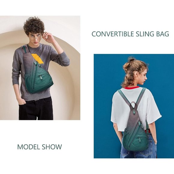 Women Small Casual Canvas Sling Crossbody Shoulder Backpack main image 4